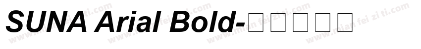 SUNA Arial Bold字体转换